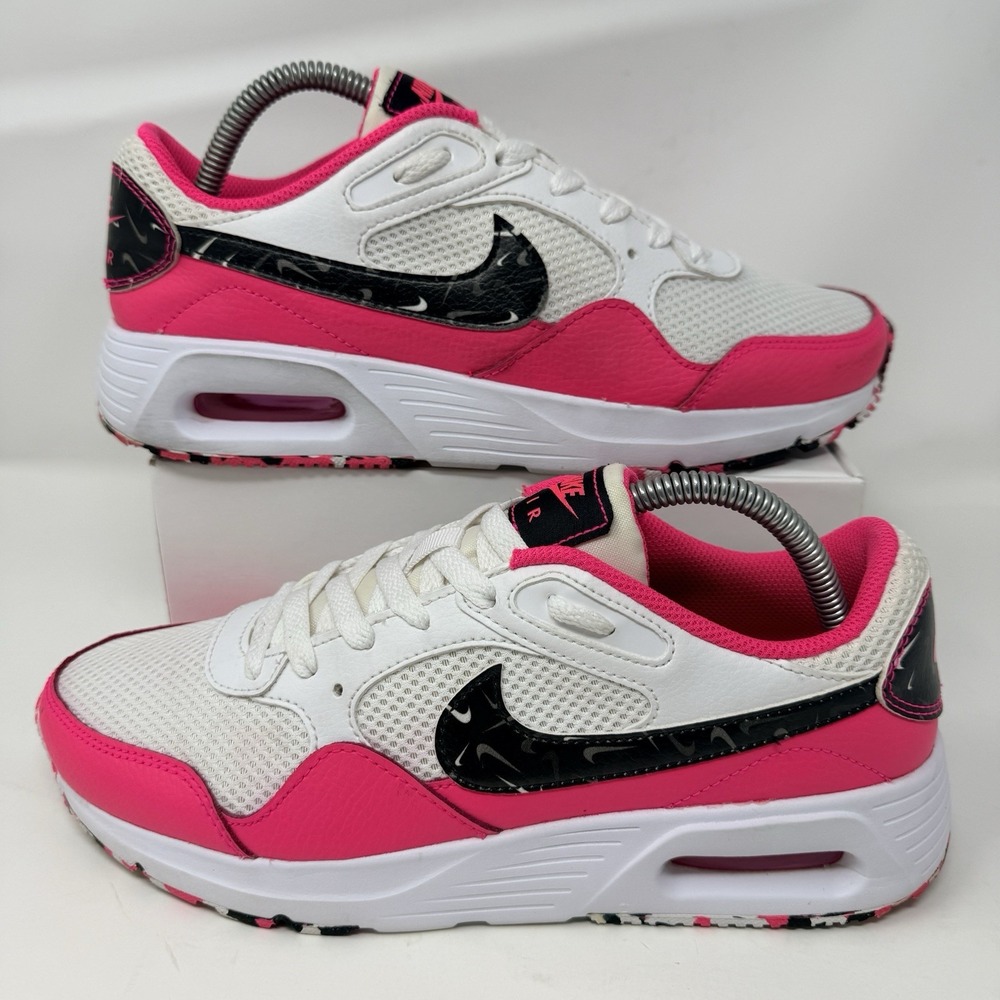 Nike Air Max SC Pink Multi Swoosh Womens 9 White Hyper Pink Shoes DM8078-100